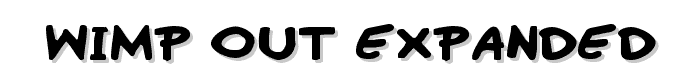 Wimp-Out Expanded font